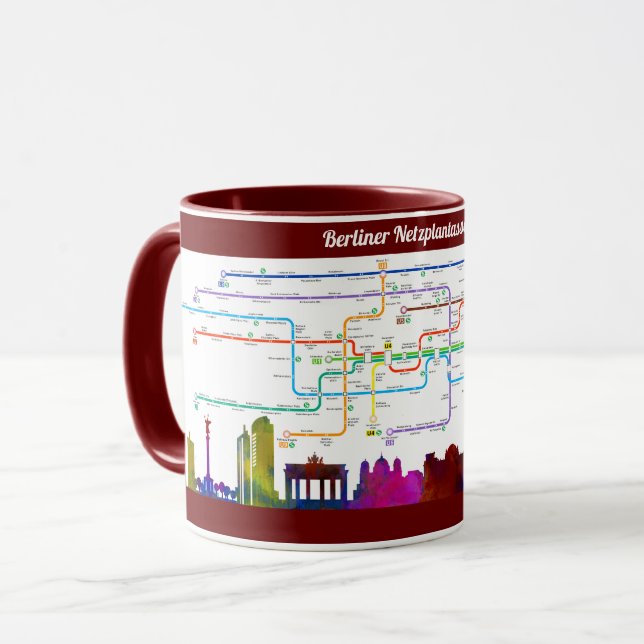 " Tyskland: 2021/heute BERLIN - U/S-Bahn Tasse Mugg (Framsida vänster)