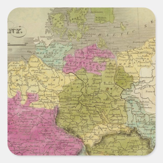 Tyskland 20 fyrkantigt klistermärke (Framsida)