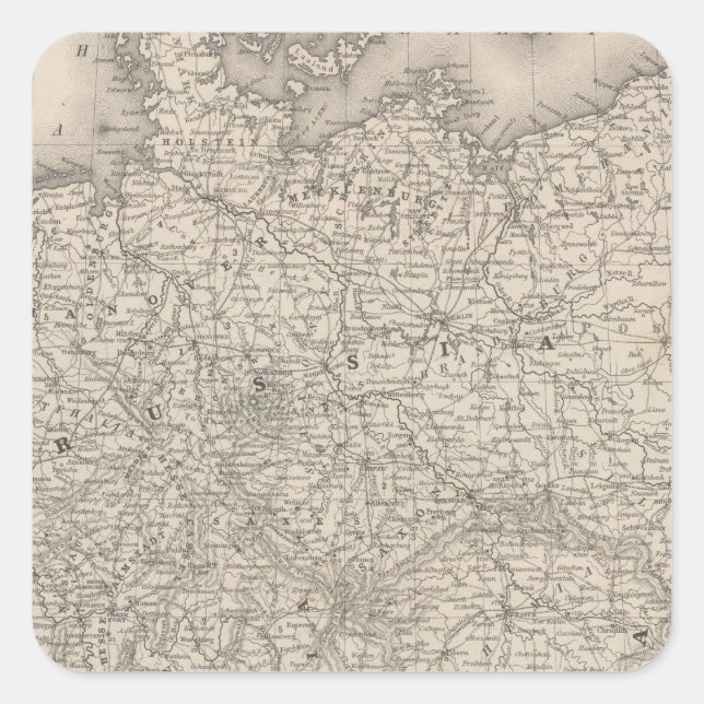 Tyskland 26 fyrkantigt klistermärke (Framsida)