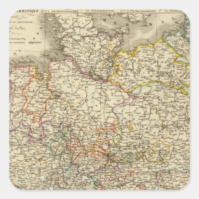 TYSKLAND 2 FYRKANTIGT KLISTERMÄRKE (Framsida)