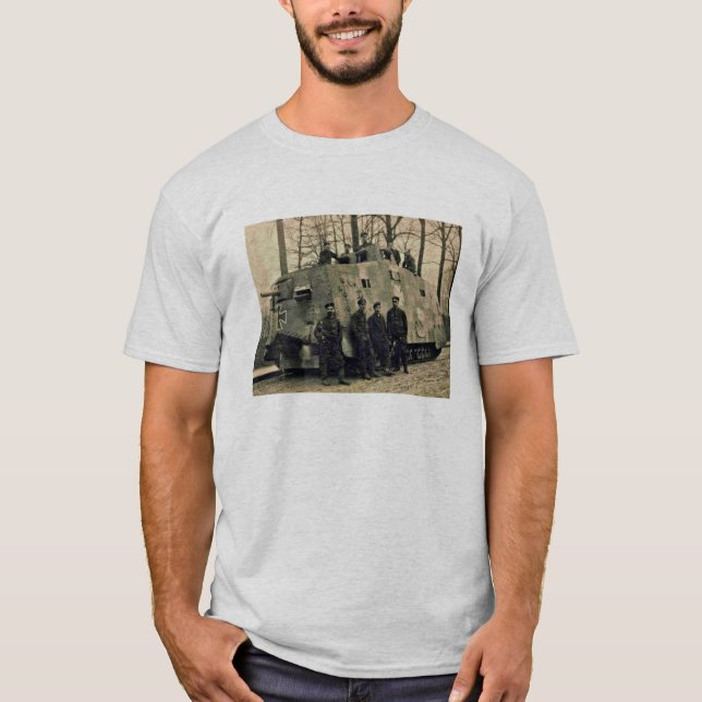 Tyskland A7V Panzer Tee (Framsida)