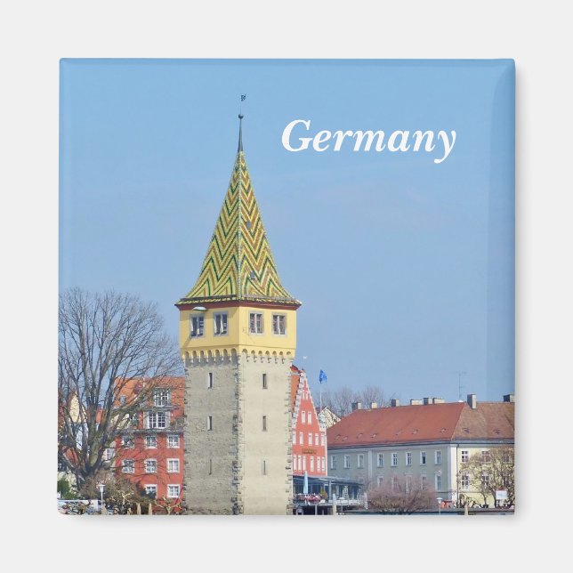 Tyskland - Ancient Lighthouse i Lindau Magnet (Framsidan)