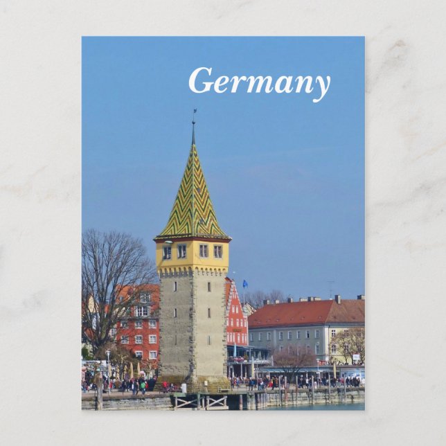 Tyskland Ancient Lighthouse i Lindau Vykort (Framsida)
