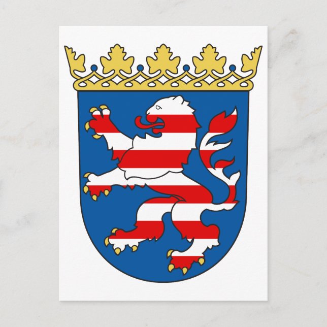 Tyskland arm Hesses Officiell Heraldry Symbol Vykort (Framsida)