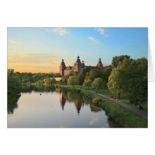 Tyskland, Aschaffenburg, Schloss (slott) Hälsningskort