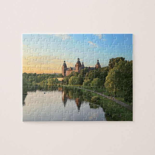 Tyskland, Aschaffenburg, Schloss (slott) Pussel (Horisontell)
