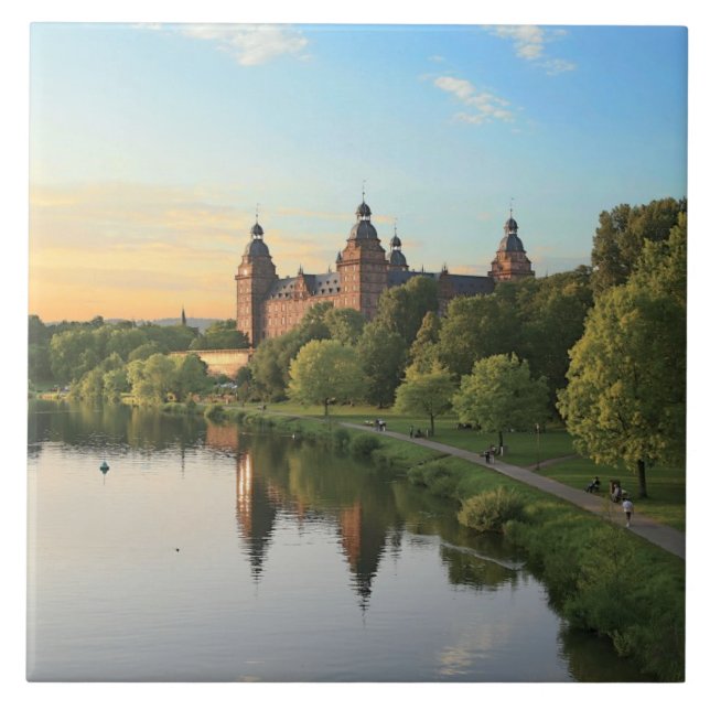 Tyskland, Aschaffenburg, slott Kakelplatta (Framsidan)