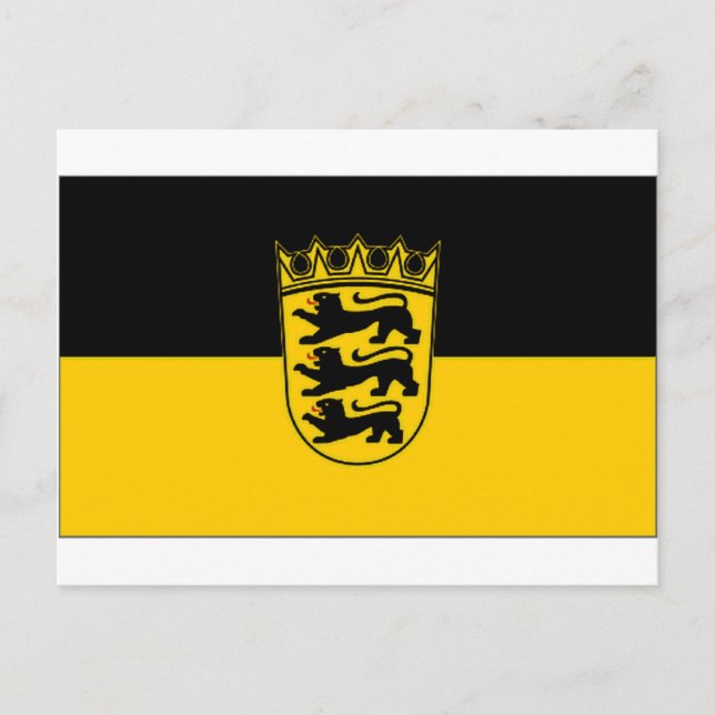 Tyskland Baden Wurttemberg flagga Vykort (Framsida)