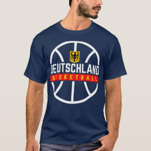 Tyskland Basketboll på Mörk T Shirt