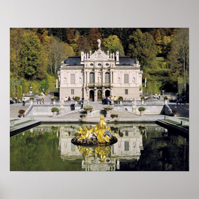 Tyskland, Bavaria, Linderhof Castle. Linderhof Poster (Framsidan)