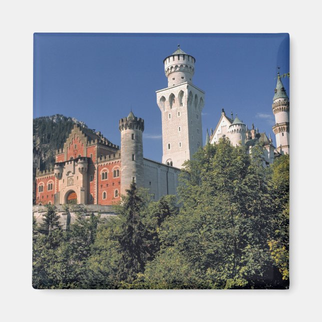 Tyskland, Bavaria, Neuschwanstein Castle. Magnet (Framsidan)
