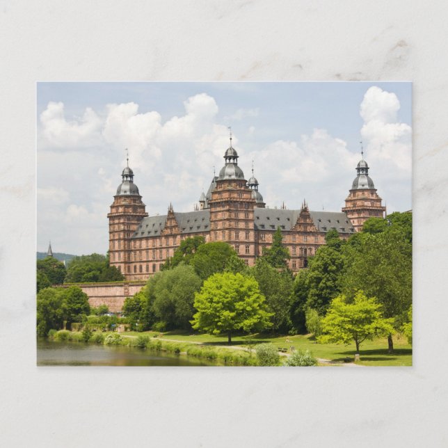 Tyskland, Bayern, Bayern, Aschaffenburg. Slott Vykort (Framsida)