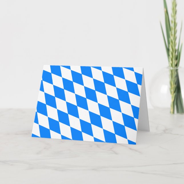 Tyskland Bayern flagga Kort (Framsida)