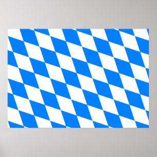 Tyskland Bayern flagga Poster