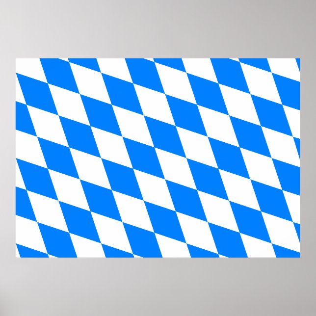 Tyskland Bayern-Flagga Poster (Framsidan)