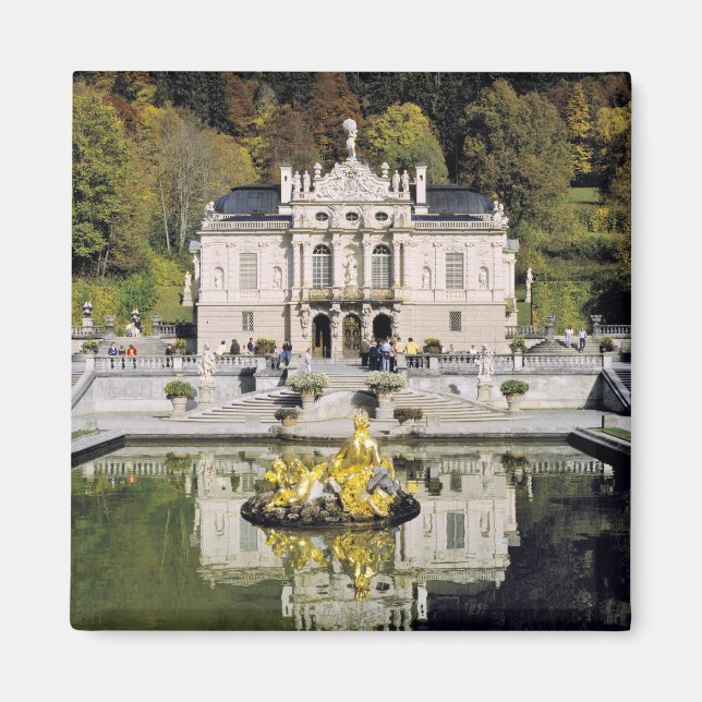 Tyskland, Bayern, Linderhof slott. Linderhof Magnet (Framsidan)