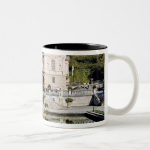 Tyskland, Bayern, Linderhof slott. Linderhof Två-Tonad Mugg