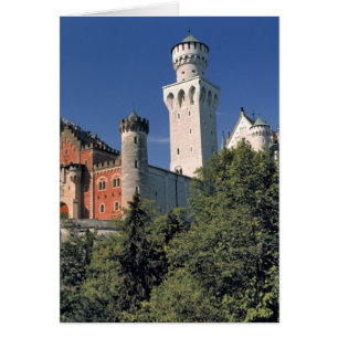 Tyskland, Bayern, Neuschwanstein slott. Hälsningskort