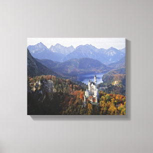 Tyskland, Bayern, Neuschwanstein slott. Kung Canvastryck