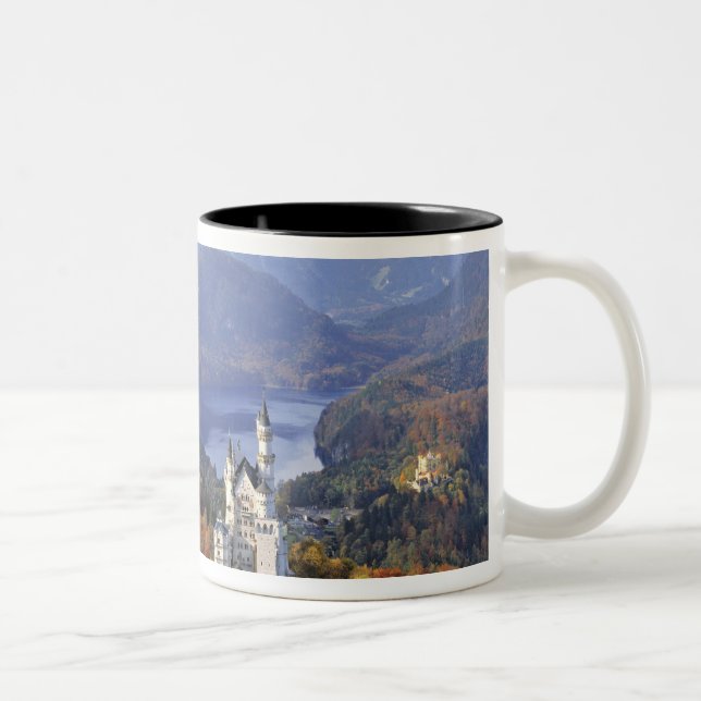 Tyskland, Bayern, Neuschwanstein slott. Kung Två-Tonad Mugg (Höger)