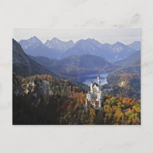Tyskland, Bayern, Neuschwanstein slott. Kung Vykort