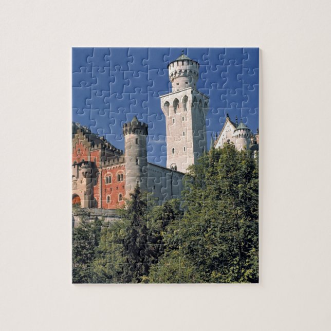 Tyskland, Bayern, Neuschwanstein slott. Pussel (Vertikal)