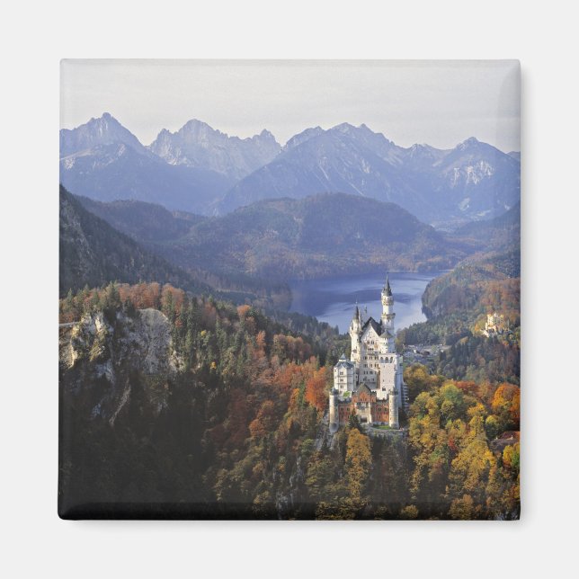 Tyskland, Bayern, Neuschwansteins slott. Kung Magnet (Framsidan)