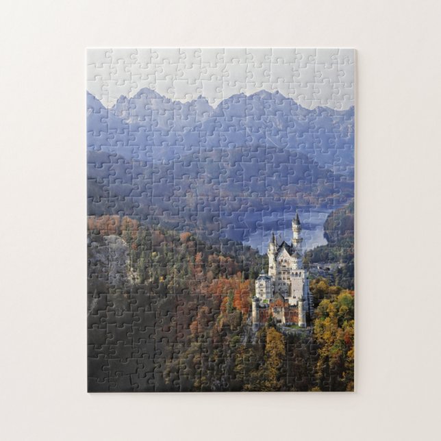 Tyskland, Bayern, Neuschwansteins slott. Pussel (Vertikal)