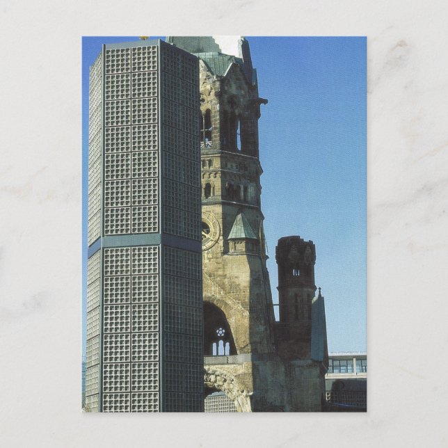 Tyskland, Berlin, Kurustendamm, Wilhelm Kirche Vykort (Framsida)