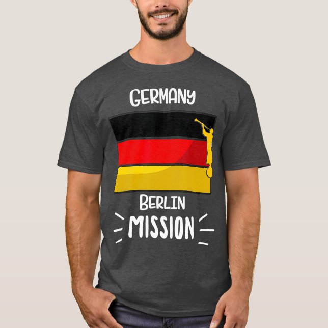 Tyskland Berlin Mormon LDS Uppdrag missionär T Shirt (Framsida)