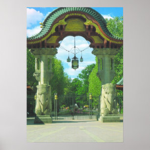 Tyskland, Berlin, Zoo, Elephant Entrance Poster