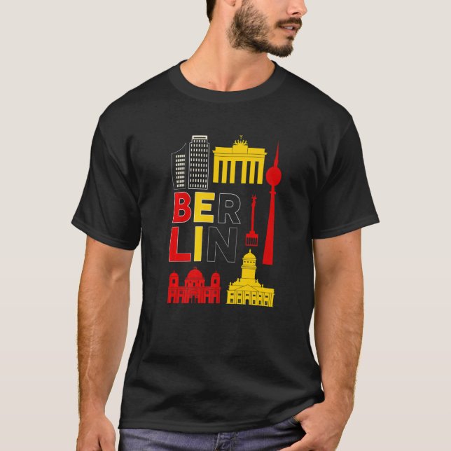Tyskland Berlinkapital T Shirt (Framsida)