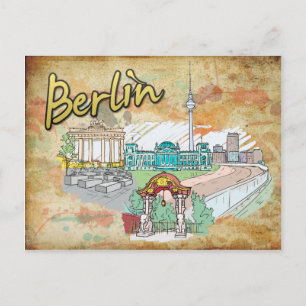 Tyskland Berlins resevykort Vykort