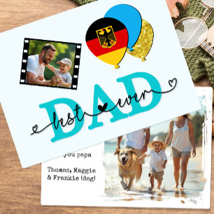 Tyskland Best Pappa någonsin Photo Card, Flagga, P Kort