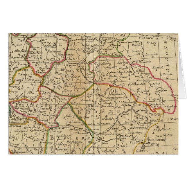 Tyskland, Böhmen Hälsningskort (Framsidan Horizontal)