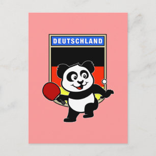 Tyskland Bord Tennis Panda Vykort