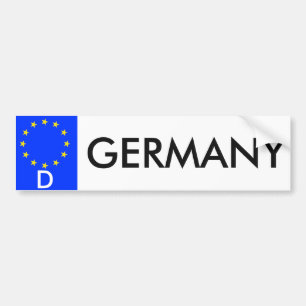 Tyskland Bumper Sticker för EU-licens Bildekal