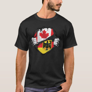 Tyskland Canadian Händer Ripping Roots Flagga T Shirt
