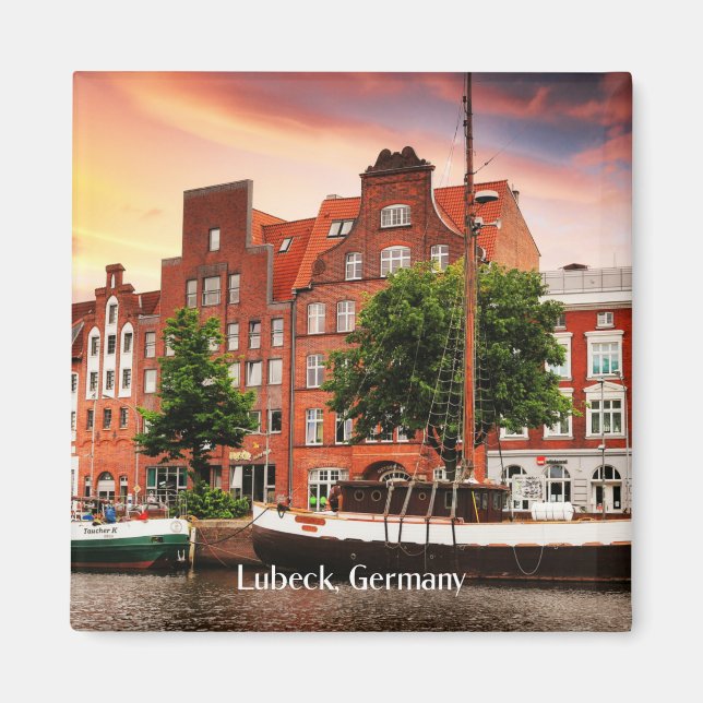 Tyskland citysfotografi av lubeck magnet (Framsidan)