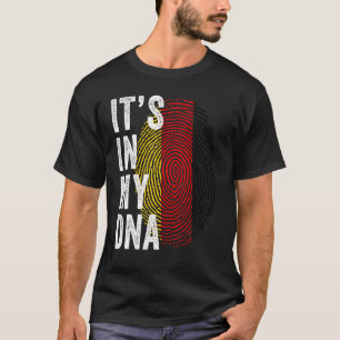 Tyskland det finns i min DNA Cute German Fingerpri T Shirt