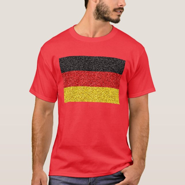 Tyskland Deutsch Flagga Patriotisk T-Shirt | True  (Framsida)
