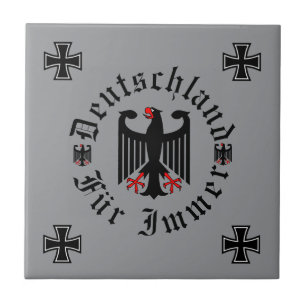 Tyskland/Deutschland Forever/svart örn/järnkors Kakelplatta