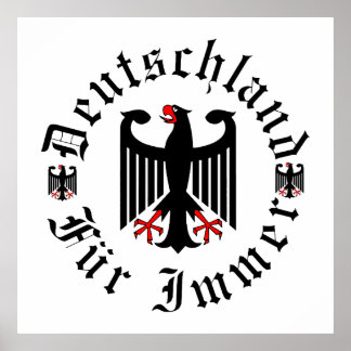 Tyskland/Deutschland Forever/svart örn/järnkors Poster