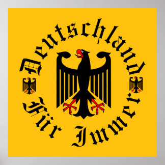 Tyskland/Deutschland Forever/svart örn/järnkors Poster