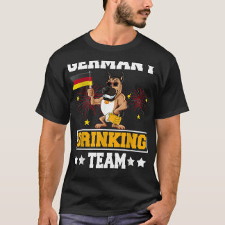 Tyskland Drinking Team German Shepherd Drinking Be T Shirt