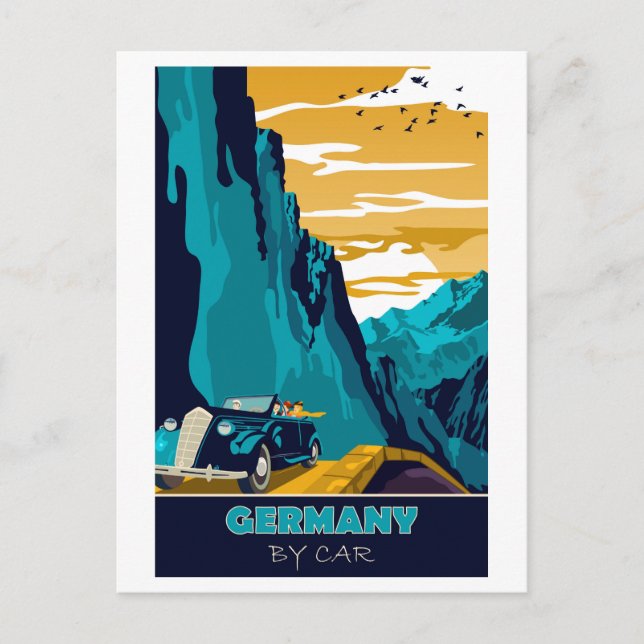 Tyskland efter bil vykort (Framsida)