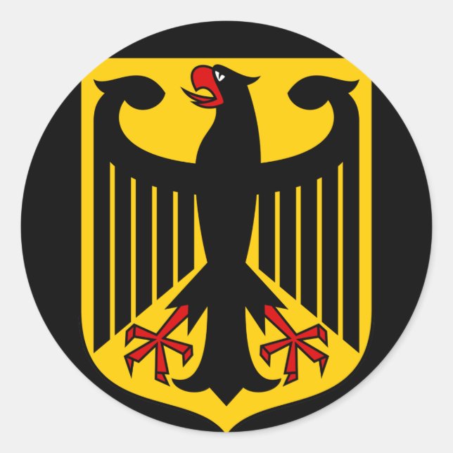 tyskland emblem runt klistermärke (Framsida)