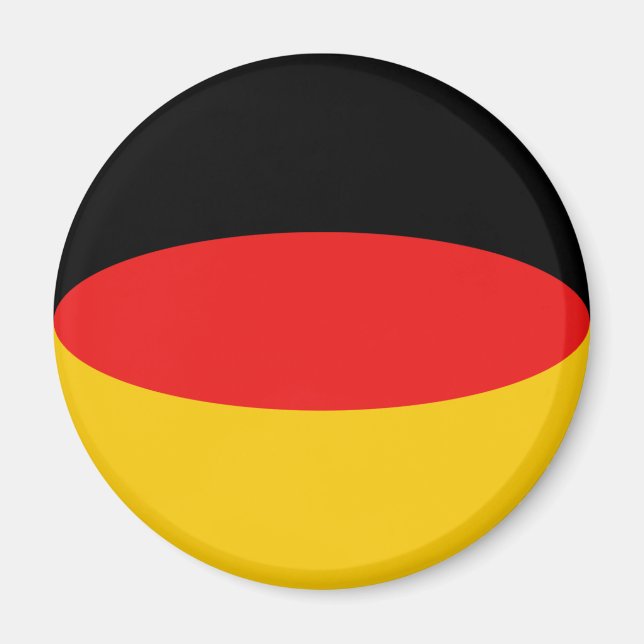 Tyskland Fisheye Flagga Magnet (Framsidan)