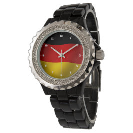 TYSKLAND FLAGGA BLACK RED GULD WATCH ARMBANDSUR