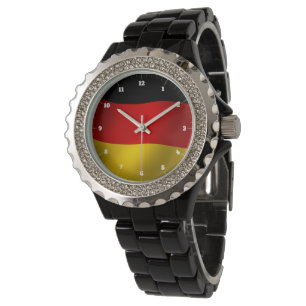 TYSKLAND FLAGGA BLACK RED GULD WATCH ARMBANDSUR